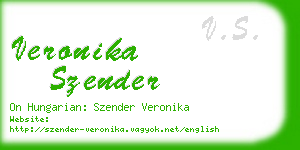 veronika szender business card